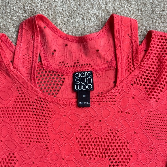 Coral Eyelet tunic top - Picture 5 of 12